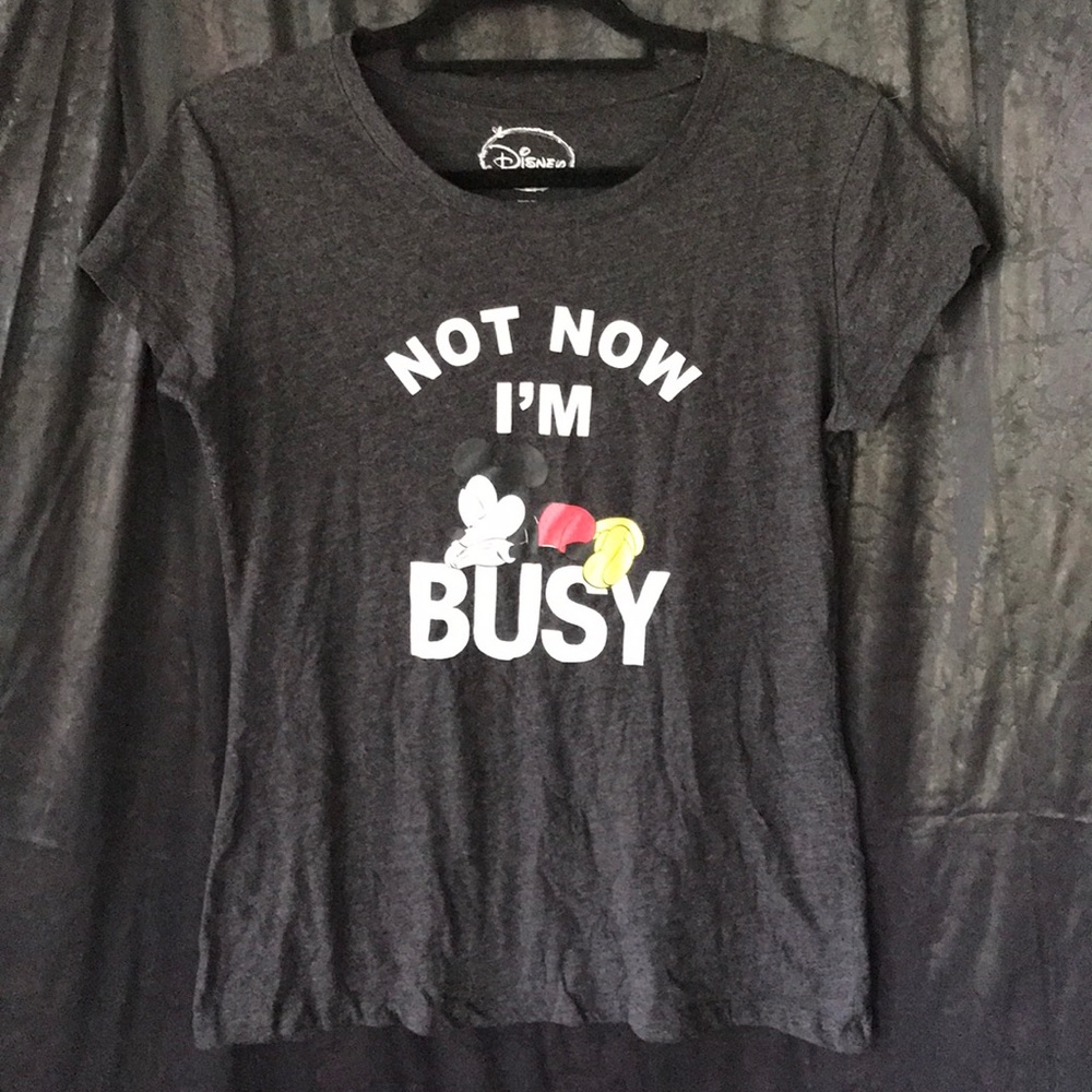 Not Now I'm Busy Disney Tee Sz 15-17